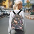 thumbnail image 7 of FORMRS Mini Backpack Purse for Women Quilted Travel Daypack Casual Shoulder Bag, Neon Llamas Pattern, 7 of 7