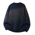 thumbnail image 3 of Men's Polar Fleece Shirt Long Sleeve Crewneck Solid Pullover Top Navy 2XL, 3 of 3