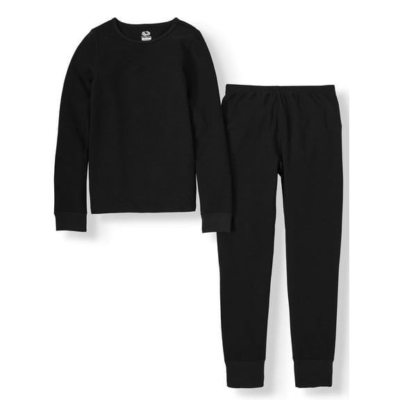 Fruit of the Loom Girls Midweight Super Soft Tec Waffle Thermal Underwear Set (Little Girls & Big Girls)
