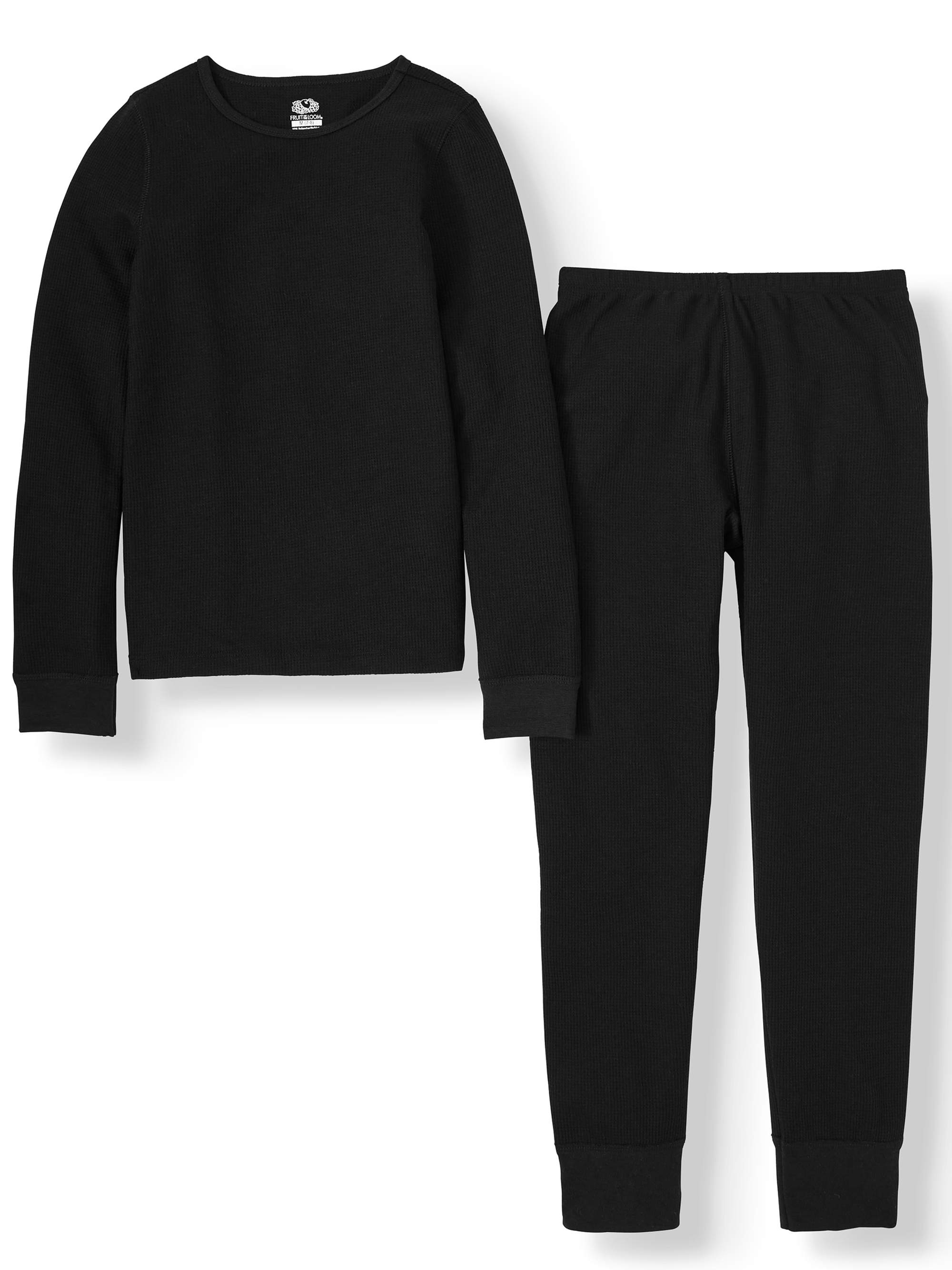 Fruit of the Loom Girls Premium 2-Pack Thermal Waffle Bottom