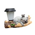 thumbnail image 3 of Estatua solar para jardín, adorno de resina para pared con forma de árbol y linterna LED koalas, 3 of 9