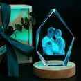 thumbnail image 3 of AISENIN 3D Crystal Photo Personalized Crystal Gifts With Your Own Photo for Husband Wife Mom Dad Kid 3D Laser Etched Picture Iceberg Shaped Engraved Crystal, 3 of 5