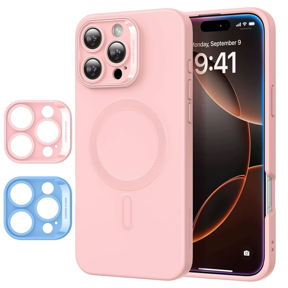 Funda ESR para iPhone 16 Pro Max con silicona rosa MagSafe
