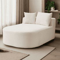 67.5" Chaise Lounge Chair, Oversized Sleeper Sofa Bed, Corduroy Convertible Boneless Sofa with Pillows for Living Room, No Assembly Required, Beige