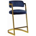 thumbnail image 3 of Meridian Furniture Stephanie 26"H Velvet Counter Stool in Navy (Set of 2), 3 of 8