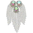 thumbnail image 1 of Miangastore Alloy and Crystal Decorative Tassel Applique Patch for Clothing Silver Color, 1 of 8