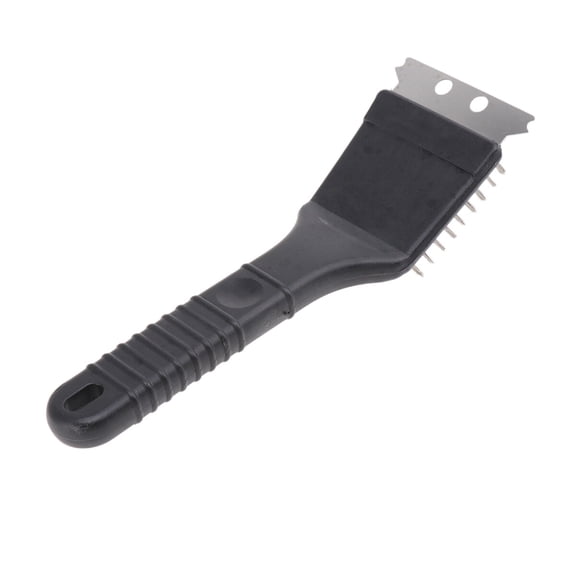 LOLIPPYY 2Pcs Oven Cleaning Brush with Steel Wire Black Plastic Handle for Bbq and Grill Cleaning