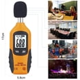 thumbnail image 2 of Sonómetro 30-130dBA, decibelímetro profesional con pantalla retroiluminada (batería de 9V incluida), 2 of 5