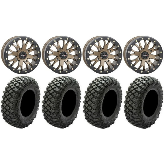System 3 SB-4 Bronze (6 1) 15" Wheels 30" Crawler XR Tires Polaris RZR XP 1000 / PRO XP / Ranger XP 900/1000