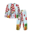 thumbnail image 2 of Uemuo Funny Christmas Gnome Pattern Womens Pajama Sets,PJ Set for Women,Pajamas for Women Logo,Long Sleeve Pajama Set for Women,Soft Long Sleeve Top With Pants-X-Large, 2 of 9