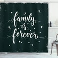 thumbnail image 1 of Ambesonne Black and White Shower Curtain, Family Forever, 69"Wx75"L, Black and White, 1 of 3