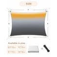 thumbnail image 6 of Sun Shade Sail 6.5x10Ft Yellow Grey Stripe Gradient Uv Block Sunshade Canopy Outdoor Shade Cover Rectangle Shade Cloth For Patio Garden Yard Deck Pergola, 6 of 6