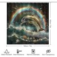 thumbnail image 2 of 4Pcs Colorful Ocean Dolphin Shower Curtain Sets, Bathroom Decor Set with Rugs, Bath Mat Sea Shell Rainbow Shower Curtain, 72 X 72 Inch, 2 of 8