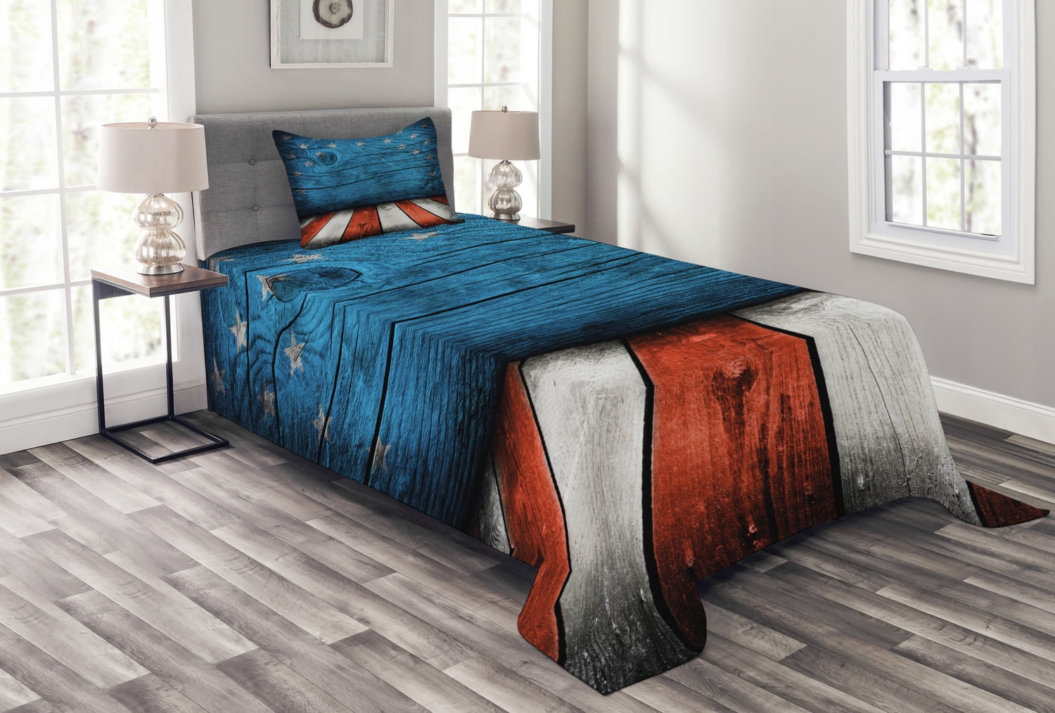rustic american flag bedding