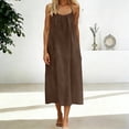 thumbnail image 2 of vigerkar Backless Dresses for Women Open Back Halter Maxi Dress Sleeveless Long Lounge Dress Spring Lounge Dresses (Coffee, M), 2 of 7