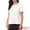 White, variant on Women's Tweed Neck Tops 2026 Short Sleeve Summer Elegant Blouse S Black