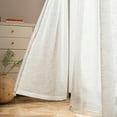 thumbnail image 3 of DriftAway Linen Curtains 54 Inches Long for Living Room Semi Sheer 2 Panels Farmhouse Natural Flax 3 Inch Rod Pocket Back Tab Boho Rustic Light Filtering Window Drapes for Bedroom Privacy Assured, 3 of 7
