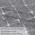 thumbnail image 6 of Coolmee Backout Windows Valances for Kitchen Bedroom Boho Gingham Linen Rod Pocket Window Valance Curtains Dark Grey 26" x 24" 2 Panel, 6 of 7