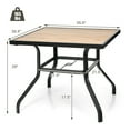 thumbnail image 2 of Gymax Patio Square Dining Table Metal Bistro Table Garden Poolside Backyard, 2 of 7