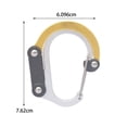 thumbnail image 7 of Carabiner Clip and Hook, Bag, Purse, Backpack Hanger, Baby Pushchair Hook, Keyring Carabiner Multifunction for Camping, Fishing, Hiking, Or Travel Aureate, 7 of 7