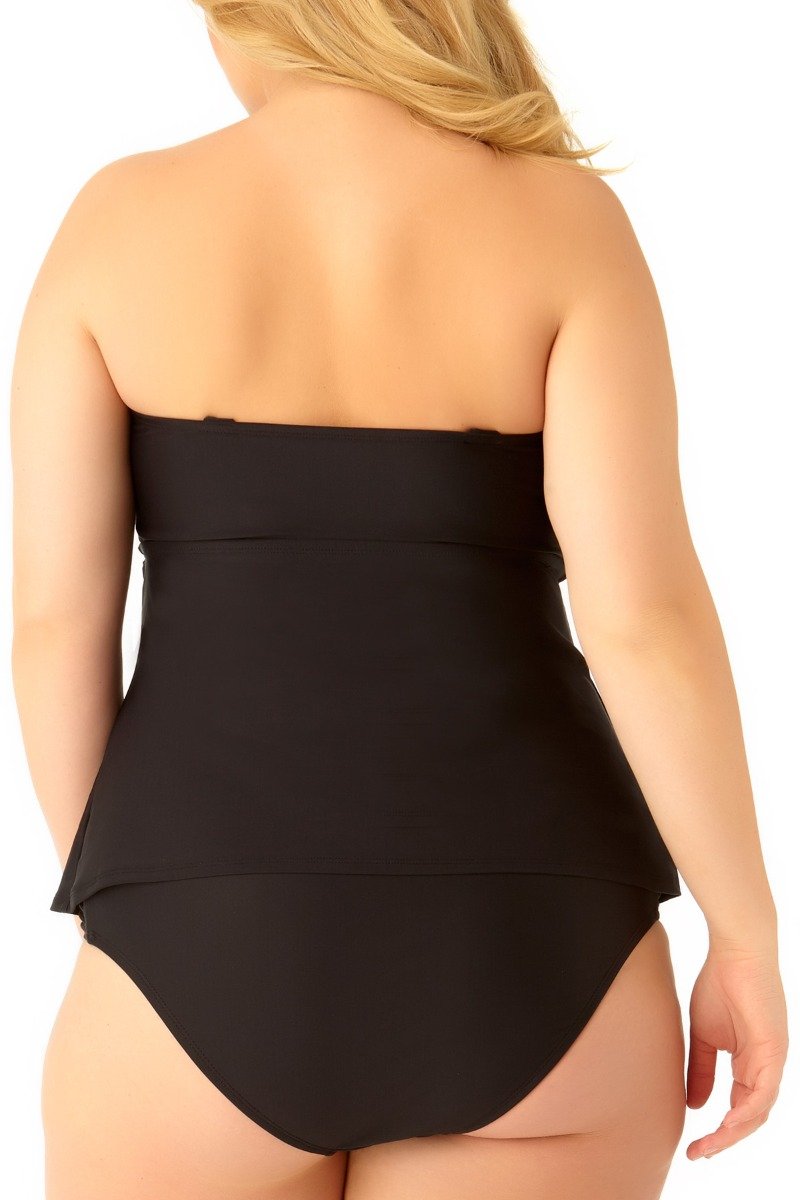 Catalina Womens Plus-Size Twist Front Bandeau Tankini Swimsuit