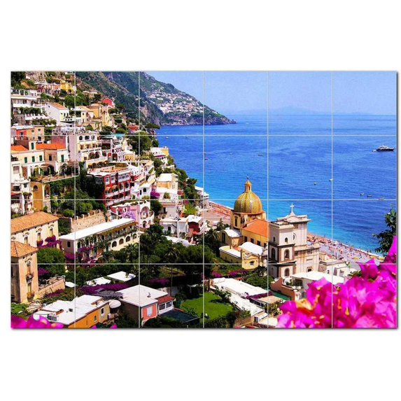 Coastal Ceramic Tile Mural Kitchen Backsplash Bathroom Shower, 400527-XL64