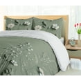thumbnail image 3 of Ambesonne Sage Duvet Cover Set, Soft Boho Botanical Prairie, Calking, Reseda Green and White, 3 of 4