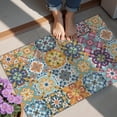 thumbnail image 4 of Blue Boho Bohemia Floral Geometric Pattern Door Rugs,Washable Non Slip Door Mats Indoor,Decorative Door Mats,Entry Mat Indoor for Entrance,Bedroom,Kitchen,Bathroom,20"x32", 4 of 6