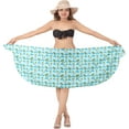thumbnail image 5 of HAPPY BAY Women's Pareo Swimwear Bikini Beach Wrap Sarong One Size Blue, Palm Tree, 5 of 5