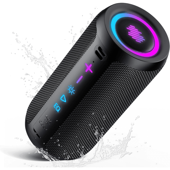 Portable Bluetooth Speaker, 30W Super Loud Bluetooth 5.4 Speaker Wireless, Boost Bass 3.0, 30H Playtime, 8 RGB Modes, IPX7 Waterproof Speaker, TWS Pairing, for Outdoor/Home/Party, Gift Ideas