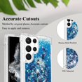 thumbnail image 5 of Aesthetic Funda para Samsung Galaxy S22 Ultra Case Clear Silicone for Women Girls, Cute Phone Case Samsung S22 Ultra Case Glitter Pink Shockproof and Bumpers Cover (Blue), 5 of 14