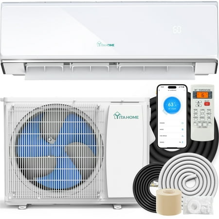 

Dextrus 24000 BTU Mini Split Air Conditioner Heat Pump System Wifi Enabled 21 SEER2 208-230V Ductless AC Cool Up to 1500 Sq. Ft Compatible with Alexa R32 Refrigerant & Installation Kit White