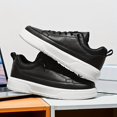 thumbnail image 3 of Men's Solid Trendy Low Top Skate Shoes - Non Slip Comfy Soft Sole Sneakers - All Seasons Outdoor Walking Traveling Business Trip, 3 of 9