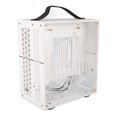 thumbnail image 1 of Mini Portable ITX Computer Case, Full Transparent DIY Desktop Case 2.5 Inch SSDs Compact Mini ITX Case with Handle, 1 Cooling Fan for 170x170mm Motherboard, 1 of 7
