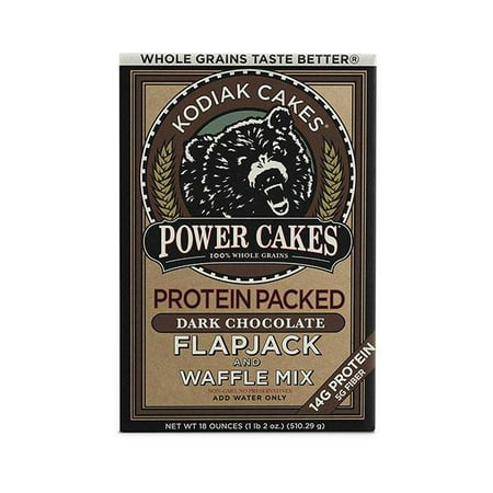 (2 Pack) Kodiak Cakes Power Cakes, Dark Chocolate Pancake and Waffle Mix, 18