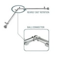 thumbnail image 2 of Rod Desyne Magnolia 13 by 16" Corner Window Curtain Rod - Black, 2 of 2
