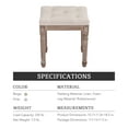 thumbnail image 5 of Bestco Vanity Stool 18.5" High French Dressing Stool Bedroom Living Room Ottoman Beige, 5 of 9