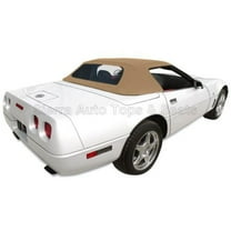 Sierra Auto Tops Convertible Top Replacement for Chevrolet Corvette C4 1994-1996, Sailcloth Vinyl, Parchment
