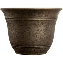 The HC Companies Listo Sierra 16" x 9" x 11.75" Celtic Bronze Resin Plant Pot