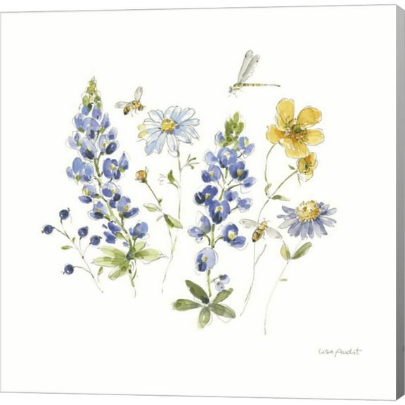 Great Art Now Lovely Blues III by Lisa Audit, Canvas Wall Art, 12W x 12H