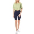 thumbnail image 3 of MixMatchy Women's Basic Solid Boxy Short Sleeve Crop Top, 3 of 6