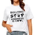 thumbnail image 1 of Lydiaunistar Hauts de Printemps pour Femmes Grande Taille Manches Courtes Blouse Décontractée, Col Rond Imprimé Tee-Shirt Ample pour Printemps Été Léger Haut de Fête à Sequins Blanc, 1 of 5