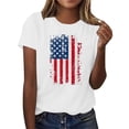 thumbnail image 4 of Busydd T Shirts for Women 4th of July USA Stars and Stripes Print Cotton T-Shirts Independence Day Patriotic Graphic Tees Summer Casual Short Sleeve Crewneck Going Out Tops M, 4 of 7