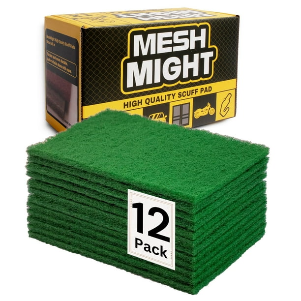 Almohadillas MeshMight de óxido de aluminio P240 no tejidas, 6 x 9, 12 unidades