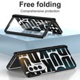 thumbnail image 2 of Allytechgroup Slim Case for Samsung Galaxy Z Fold 7, Shockproof Patterned Hinge Protection Plating Clear Hard PC Back Cover with Screen Protector for Galaxy Z Fold 7, Black, 2 of 7