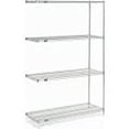 thumbnail image 4 of Nexel Poly-Z-Brite® 5 Tier Wire Shelving Add-On Unit, 48"W x 18"D x 74"H, 4 of 4