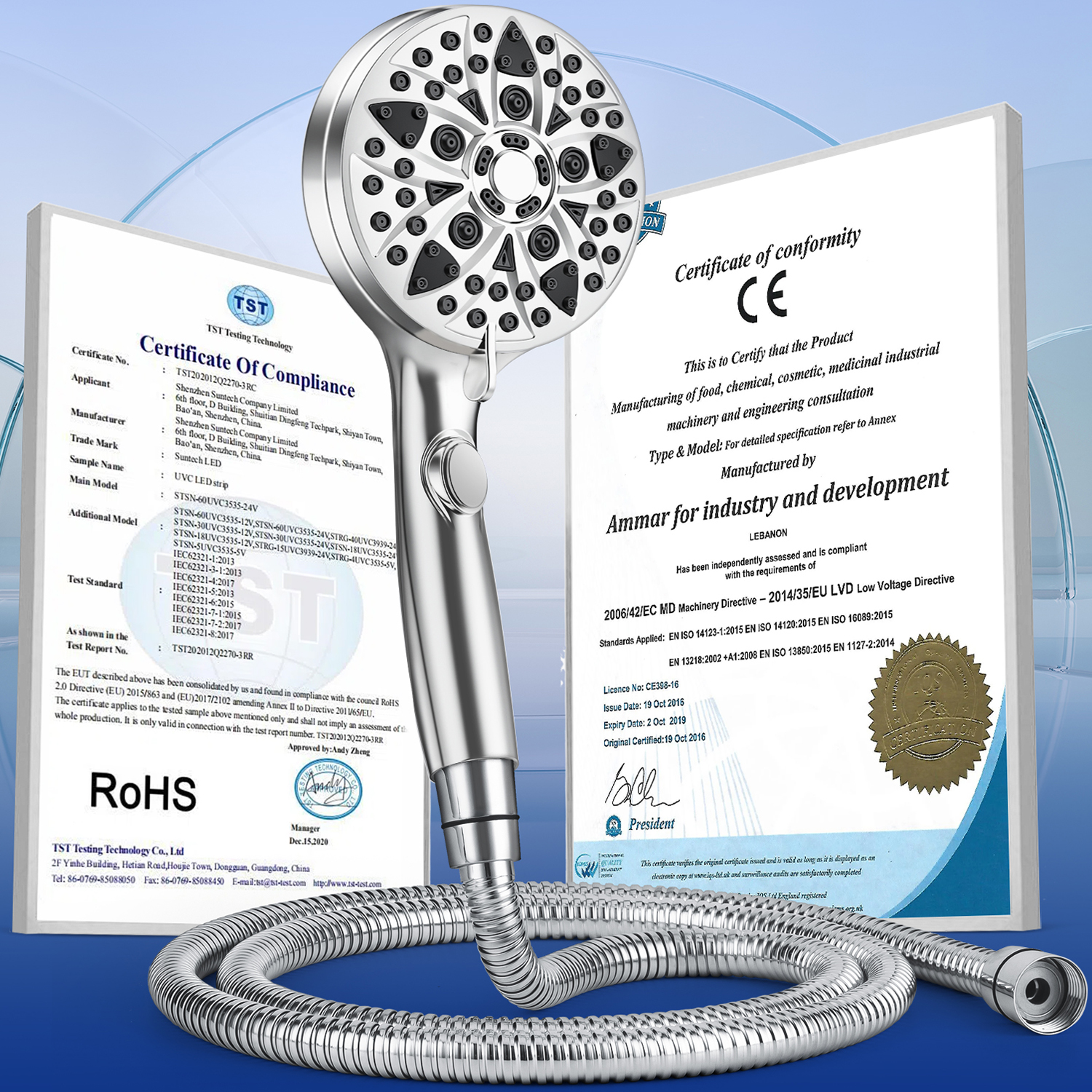 Camkey High Pressure Handheld Shower Head with 9 Modes photo 7