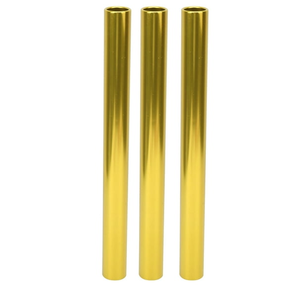 3pcs Aluminum Alloy Electroplating Relay Batons Track and Field Sprint Match BatonsGold