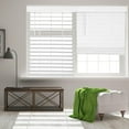thumbnail image 5 of CALYX INTERIORS Faux Wood Blinds with Classic Valance, Cordless, 2" Slat, 22"W x 60"H, Room Darkening Shade for Windows and Doors, Pure White, 5 of 8