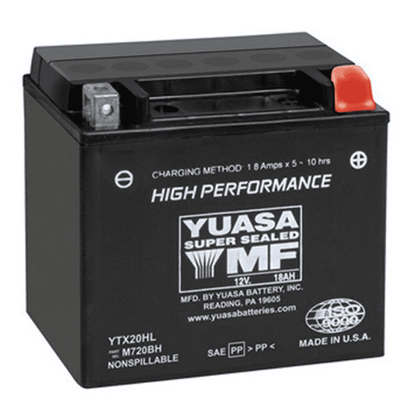 Yuasa YTX20HLFactory Activated Maintenance Free 12 Volt Ba TT-YUAM720BH